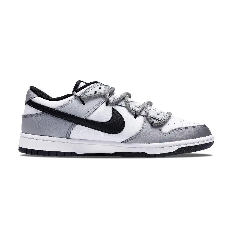 【Customize】Nike Dunk Skateboarding Shoes Men Low-top White/gray Sneakers shoes DD1391-100