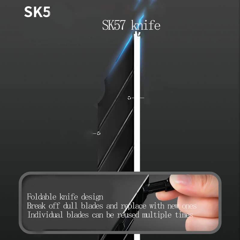 M&G SK5 أسود بليد سكّين متعدّد الاستخدامات 9/18 مللي متر قفل تلقائي التفاف سكين ورق جدران كبير للاستخدام المكتبي #4