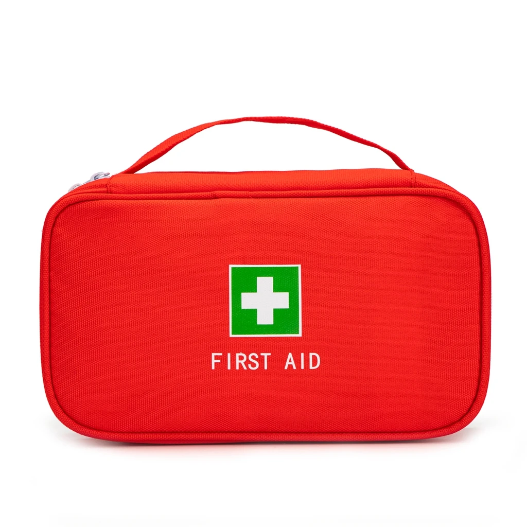 First Aid Pouch Empty, Red First Aid Bag First Aid Pouch Small Medical Bags for Home Emergency Travel Camping Riding Outdoors