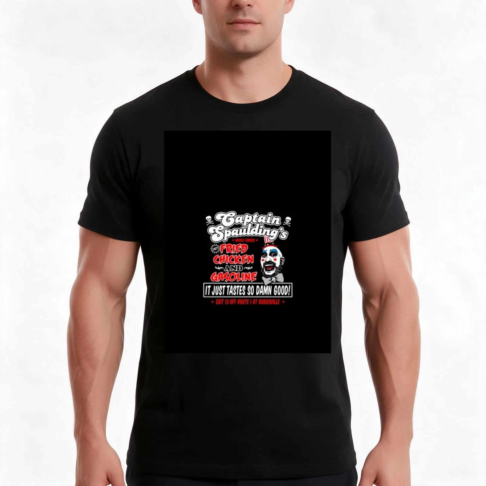 Captain Spaulding T-Shirt Summer Casual Cotton Tee Oversized Streetwear Tops Vintage Graphic Print Loose Fit Short Sleeve