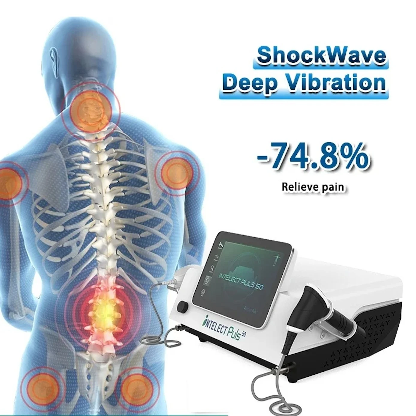 RSWT Shock Wave Therapy Machine 2in 1 Physiotherapy Pneumatic Shockwaves Pain Relief ED Treatment Device
