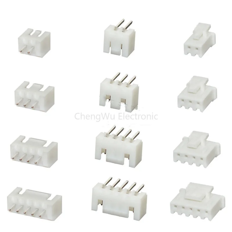 10sets XHB2.54 Connector with Lock 2.54mm 2-10P XHB Straight Pin Curved Pin + Housing + Terminal for PCB Car Automotive