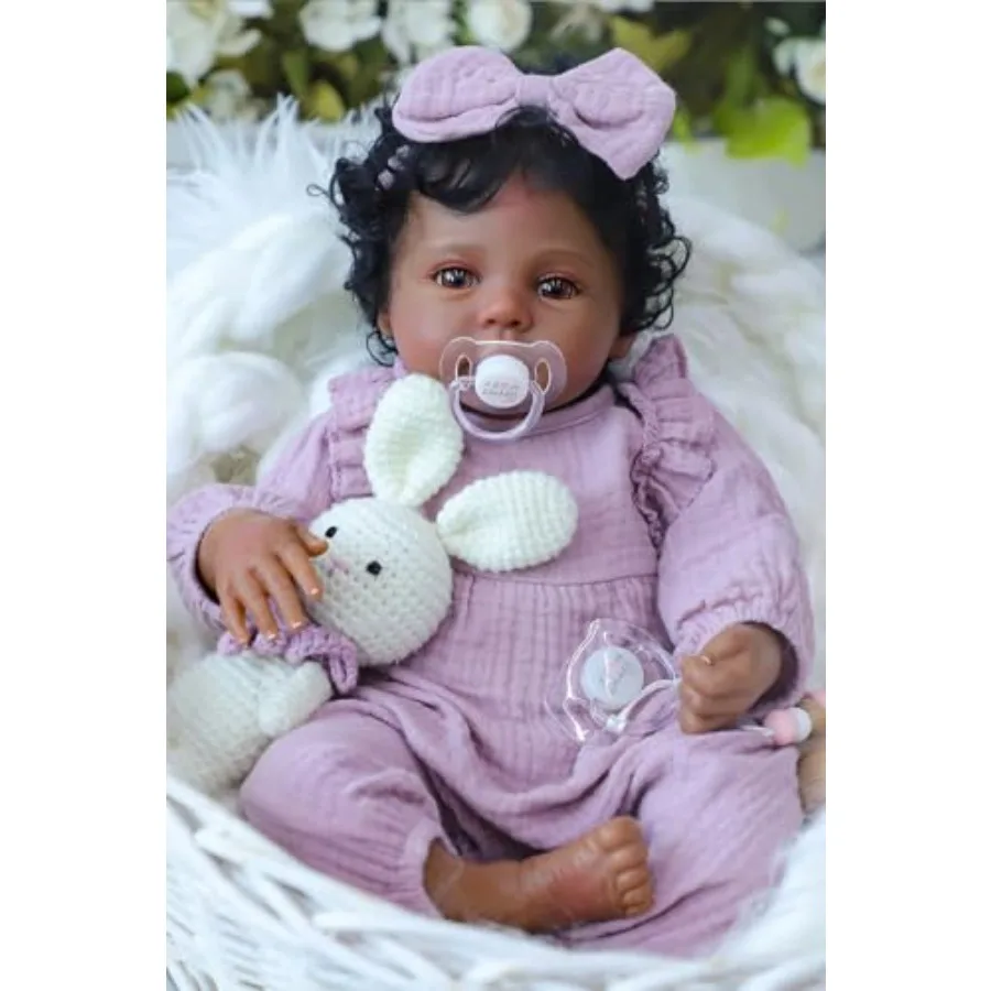 

New product tasting price Realistic Reborn Baby Dolls Black Girl 8 Inch African American Newborn Doll, Lifelike Real Life Handc