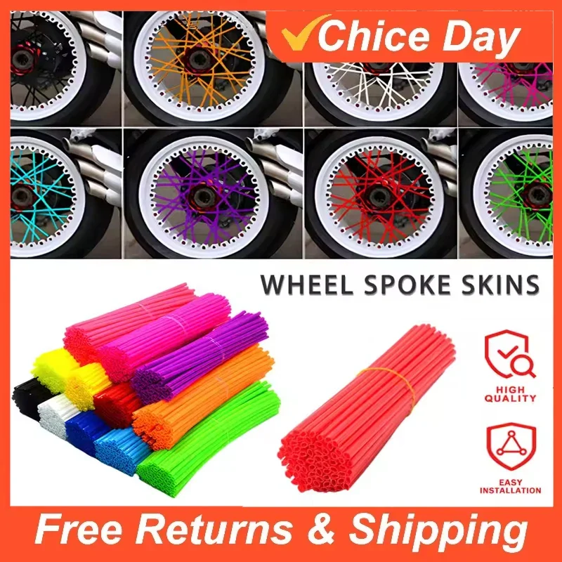 AliExpress NONE 72Pcs Bike Motorcycle Dirt Decoration Motocross Wheel Spoke Wraps Rims Skins Protector Covers Decor Motorbike Decoration Amagi