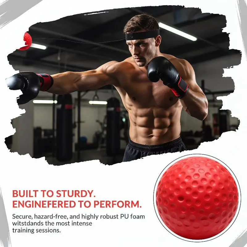 Pro Reflex Ball Boxing Training Set Develop Punch Speed and Accuracy in Home Workouts