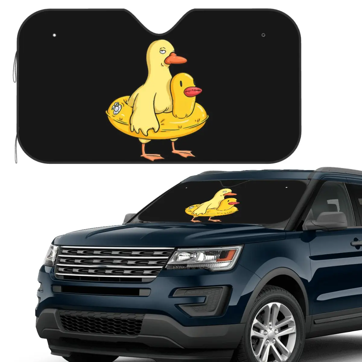 

Double Duck Sunshade Windscreen Car Front Windshield Window Sun Visor Accessories Covers