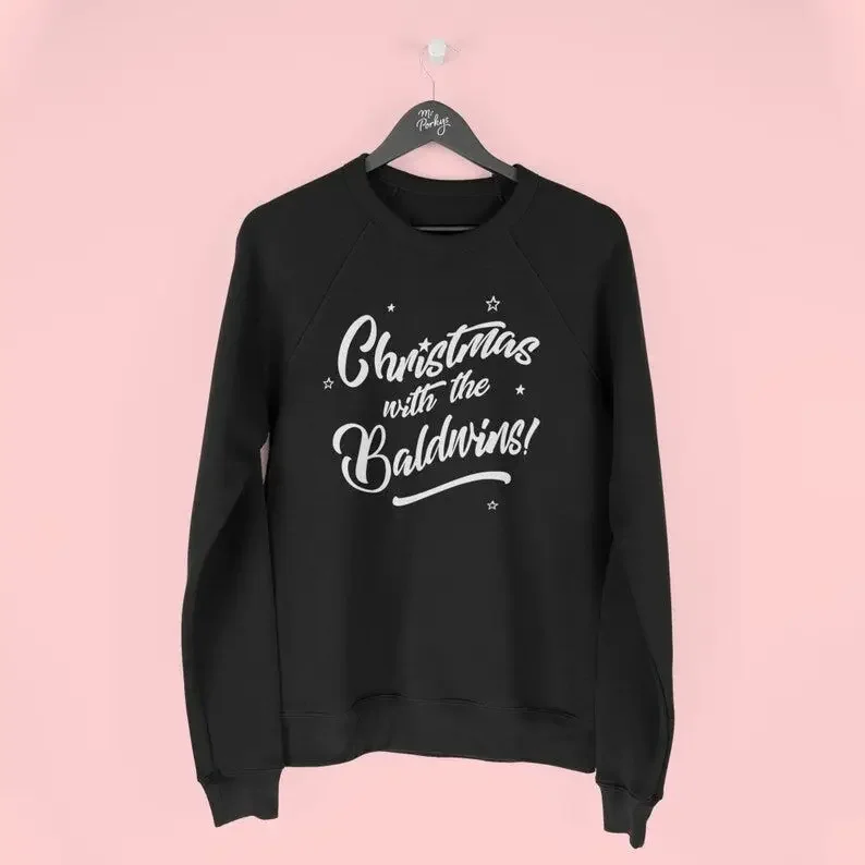 Personalised Family Christmas Custom Xmas Family Name Sweatshirts 100%cotton y2k  Streetwear Unisex harajuku top Drop shipping