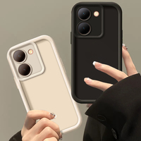 Phone Case For vivo Y02 Y03 Y15S Y17 Y21 Y22S Y27 Y35 Y36 Y75 Y76 Y77 Y78 Y100 5G Lens Cover Candy Color Liquid Silicone Funda