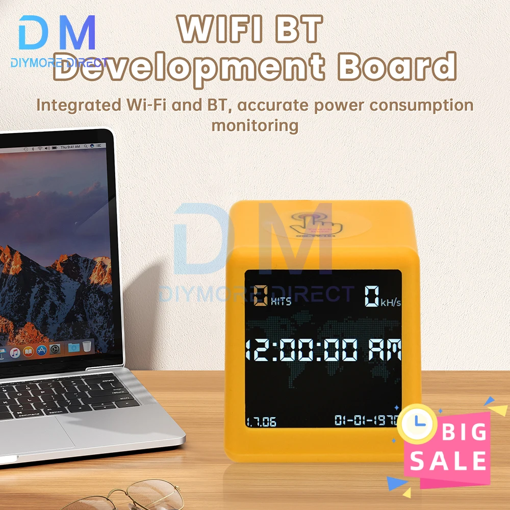 ESP32 1.54 بوصة لوحة تطوير العرض ESP32-DROOM لوحة تطوير ساعة سطح المكتب لحساب معدل التجزئة 1060 كيلو هرتز/ثانية نوع C #2