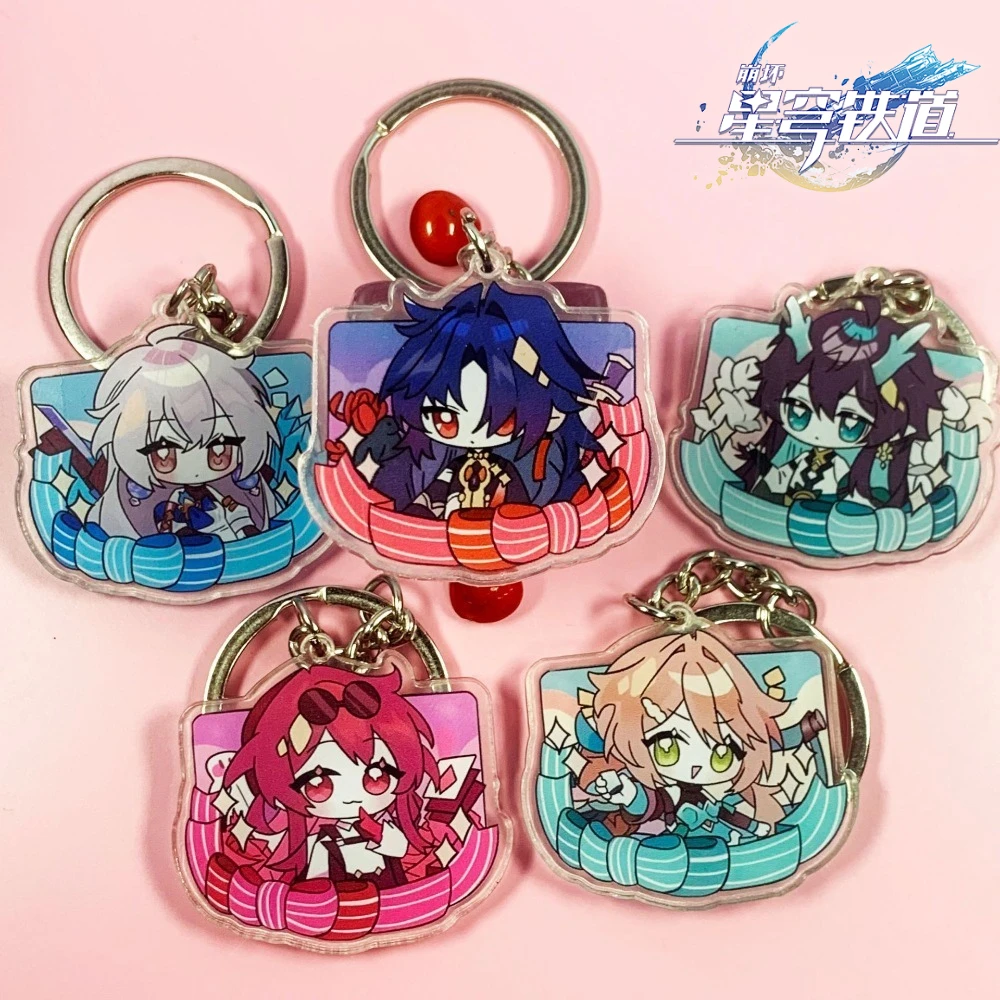 هونكاي: ستار السكك الحديدية لعبة ميرش تشيبي نمط المفاتيح دان هنغ هيرتا بيلا برونيا سامبو نيكولا لوه يي ظهره قلادة هدية عيد