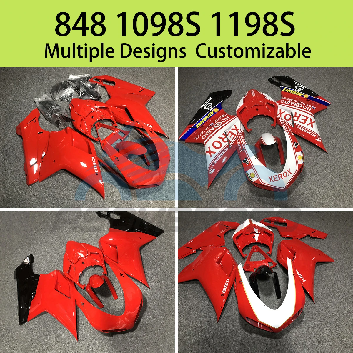 

Fairing Kit for Ducati 848 1098 1198 1098s 1198s Aftermarket Motorcycle Racing Customized Injection High Quality Fairings