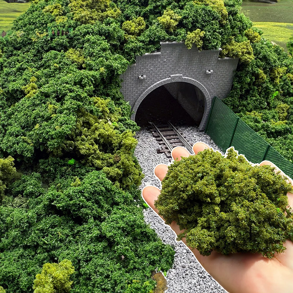 Miniature Shrubs Bushes Foliage Terrain Model Kit Sand Table Simulation Street Shrub Bush Plant Model Material Railroad Layout