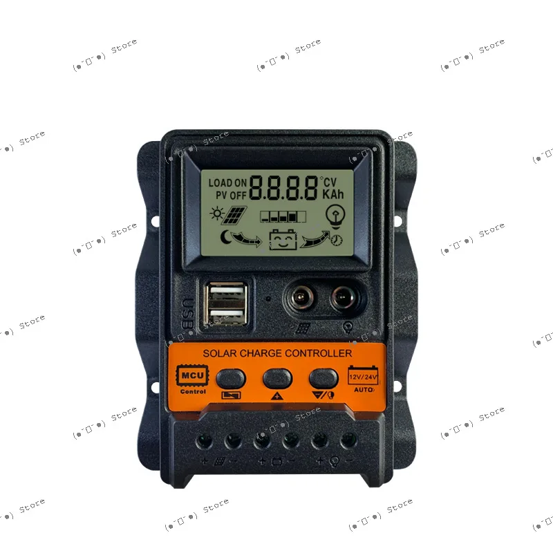 

Origin Dual DC Current Display 12v24v Solar Controller LCD PWM Photovoltaic Power Generation Controller
