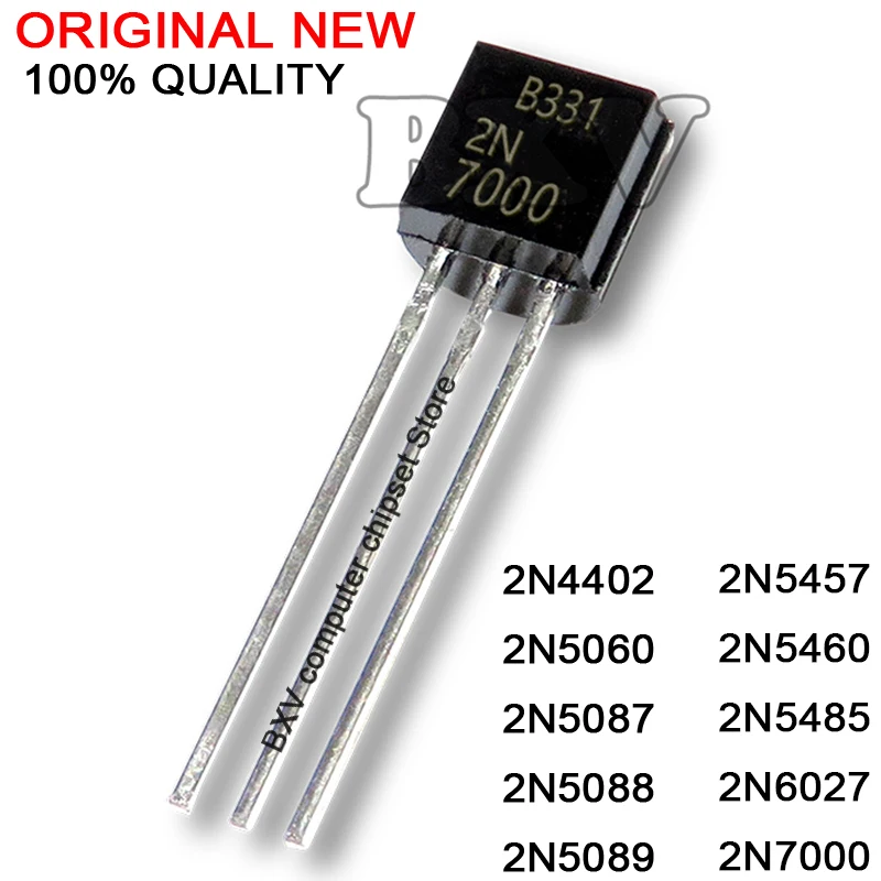 10PCS 2N4402 2N5060 2N5087 2N5088 2N5089 2N5457 2N5460 2N5485 2N6027 2N7000 TO-92 BXV Tranzystor Nowy