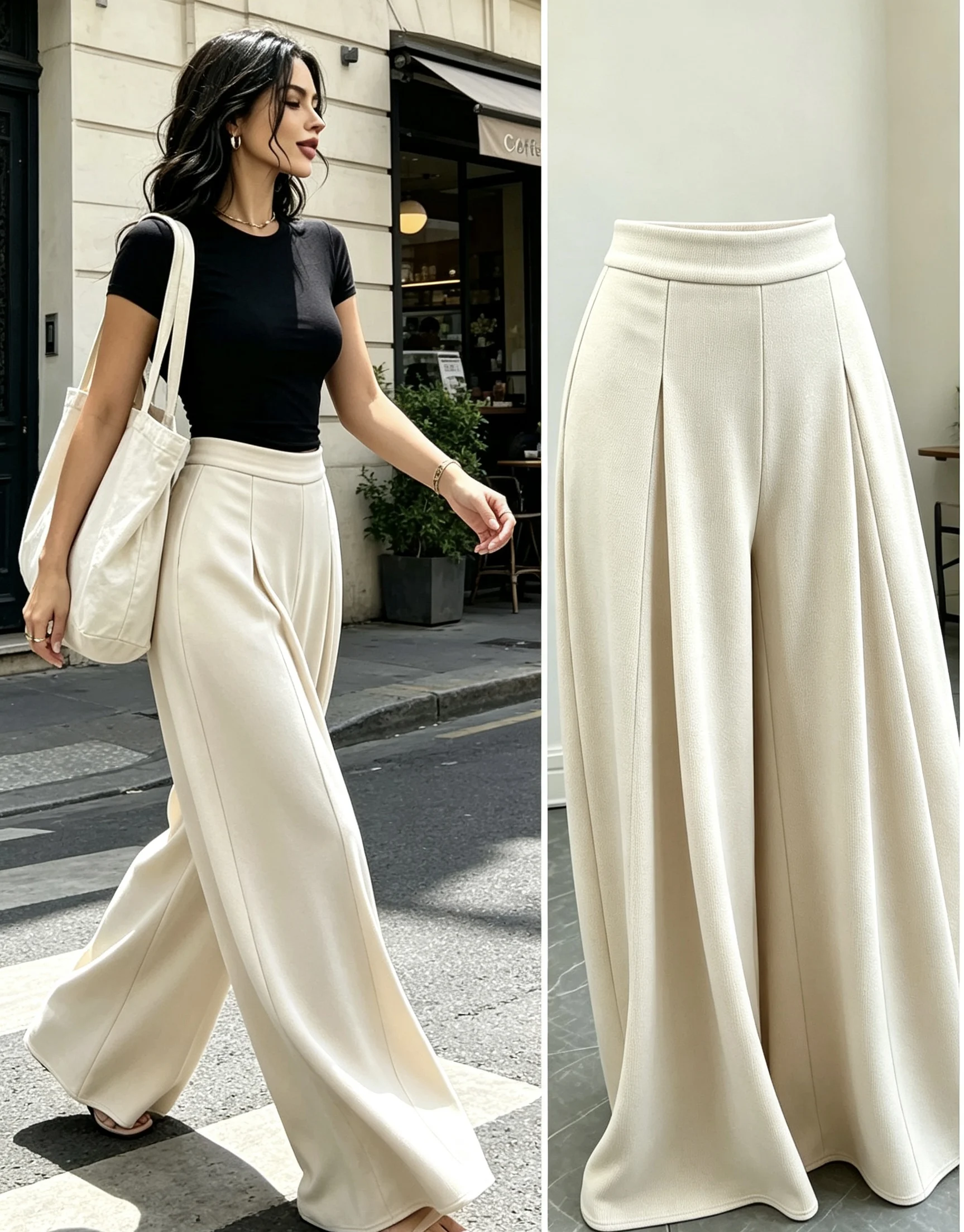 Damen High-Waist Plissierte We – Palazzo Pant Wide Bewertung und Preis