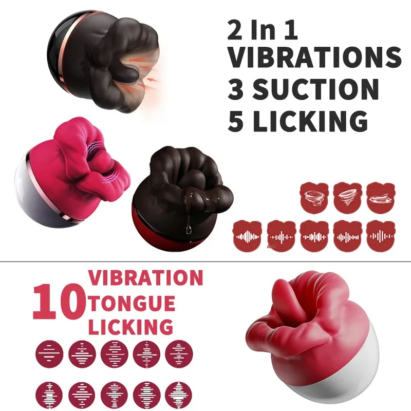 Sex Toys Rose Sucking Licking Vibrator For Women Clitoris Nipples Stimulator Vagina Masturbators Massager Silicone Female Adult