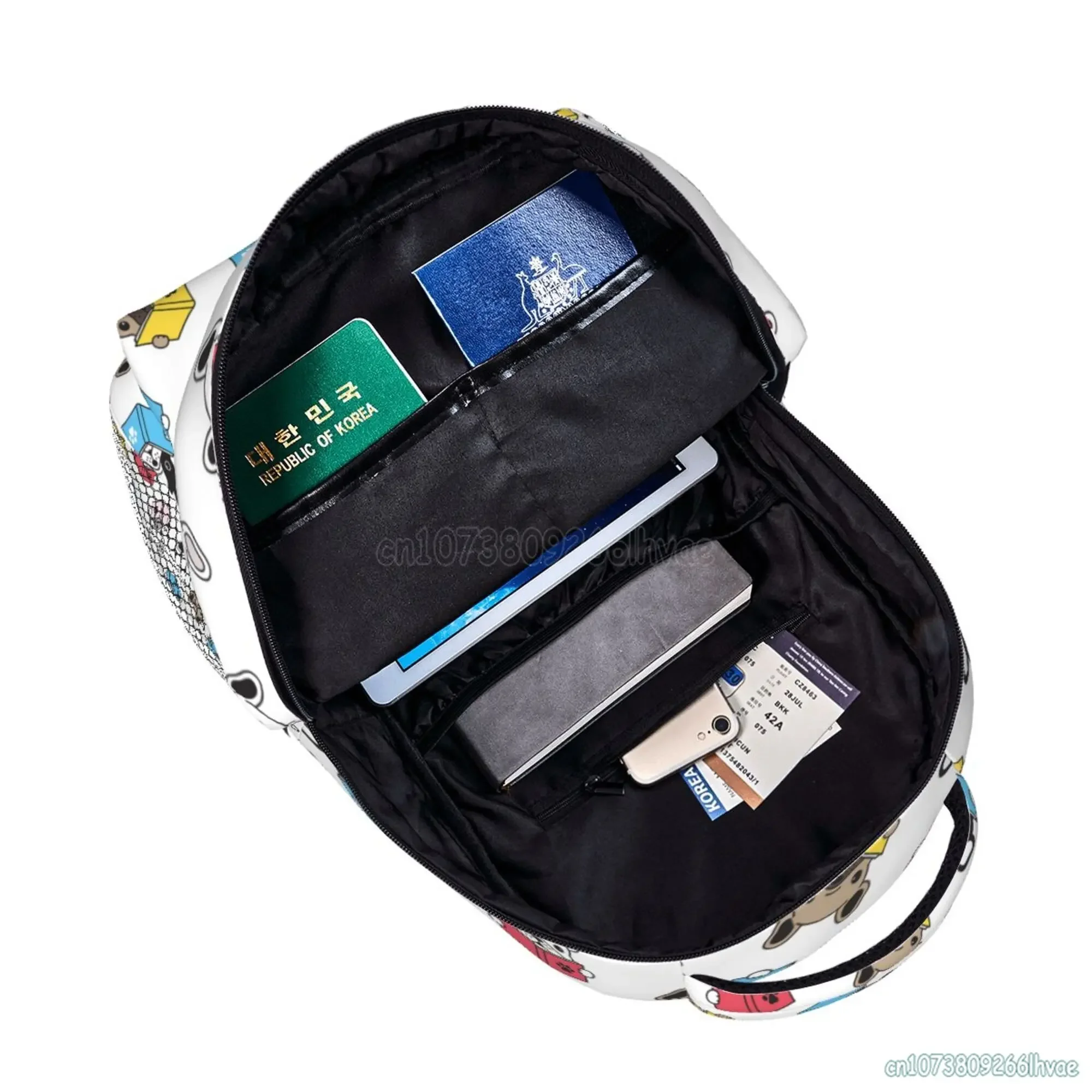 귀여운 프랑스 불독 개 읽기 책 패턴 학교 가방 패션 여행 배낭 소년 소녀 학교 학생 맞춤형 노트북 가방