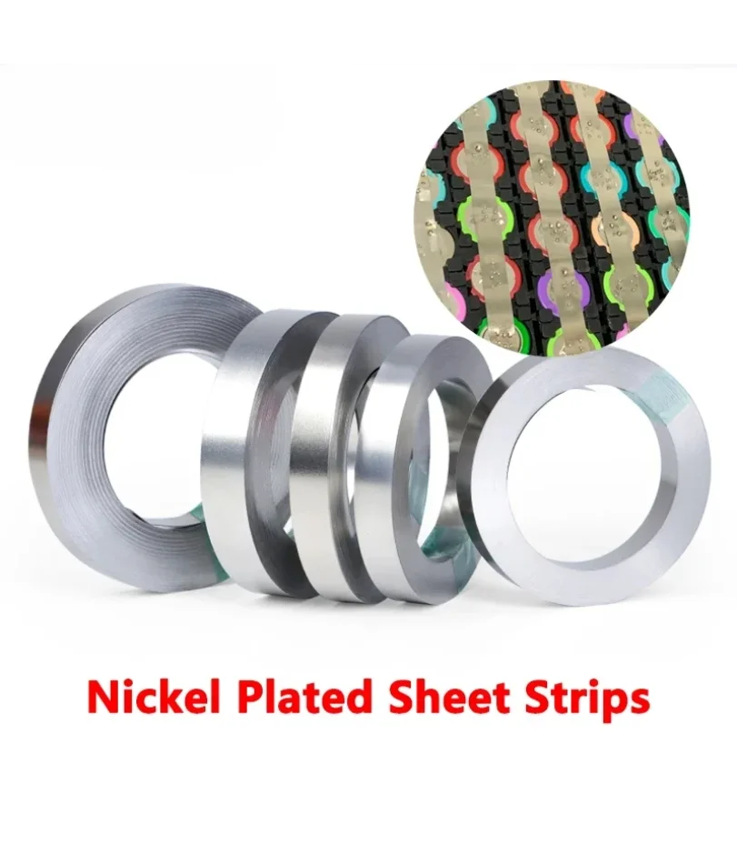 10m/roll Nickel Plated Strip 18650 Battery Nickel Sheet Plate Connector Steel Belt Spot Welding Machine Battery Welder