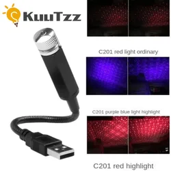 Luz Noturna USB Ajustável para Telhado de Carro, Projetor de Luz Estrela, Atmosfera Galáxia, Lâmpada Decorativa para Telhado Automático, Decoração do Teto do Quarto