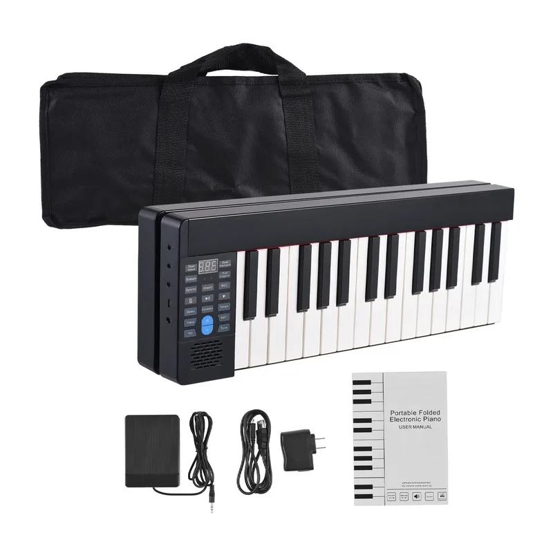 61 Key Foldable Electronic Piano Multifunctional Electronic Organ Folding Digital Piano 61 Keys Sensitive Piano Keyboard