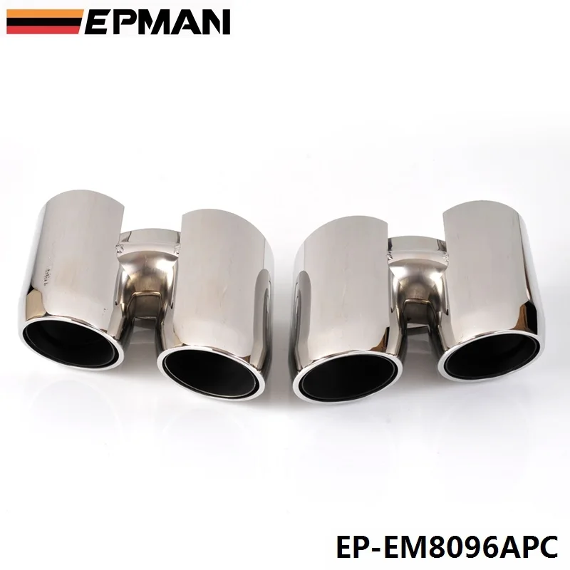 Chrome 304 Stainless Steel Exhaust Muffler Tip For Porsche 14 Panamera 4S EP-EM8096APC