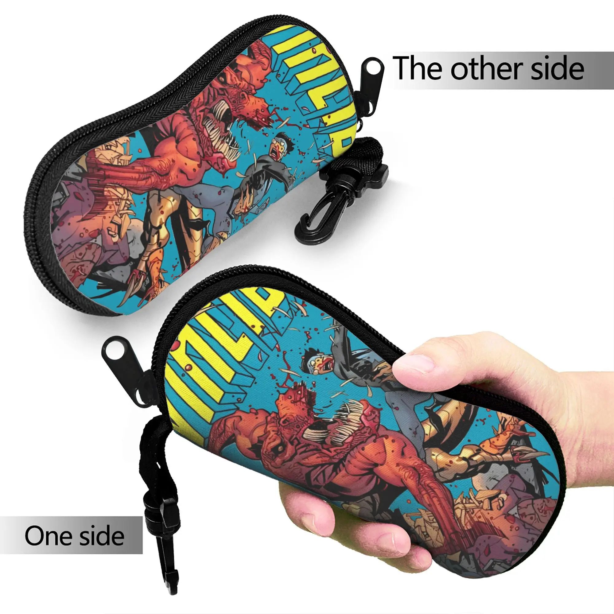 Invincible Vs Alien Glasses Case Unisex Waterproof Accessories  Eyewear Protector Eyewear Container