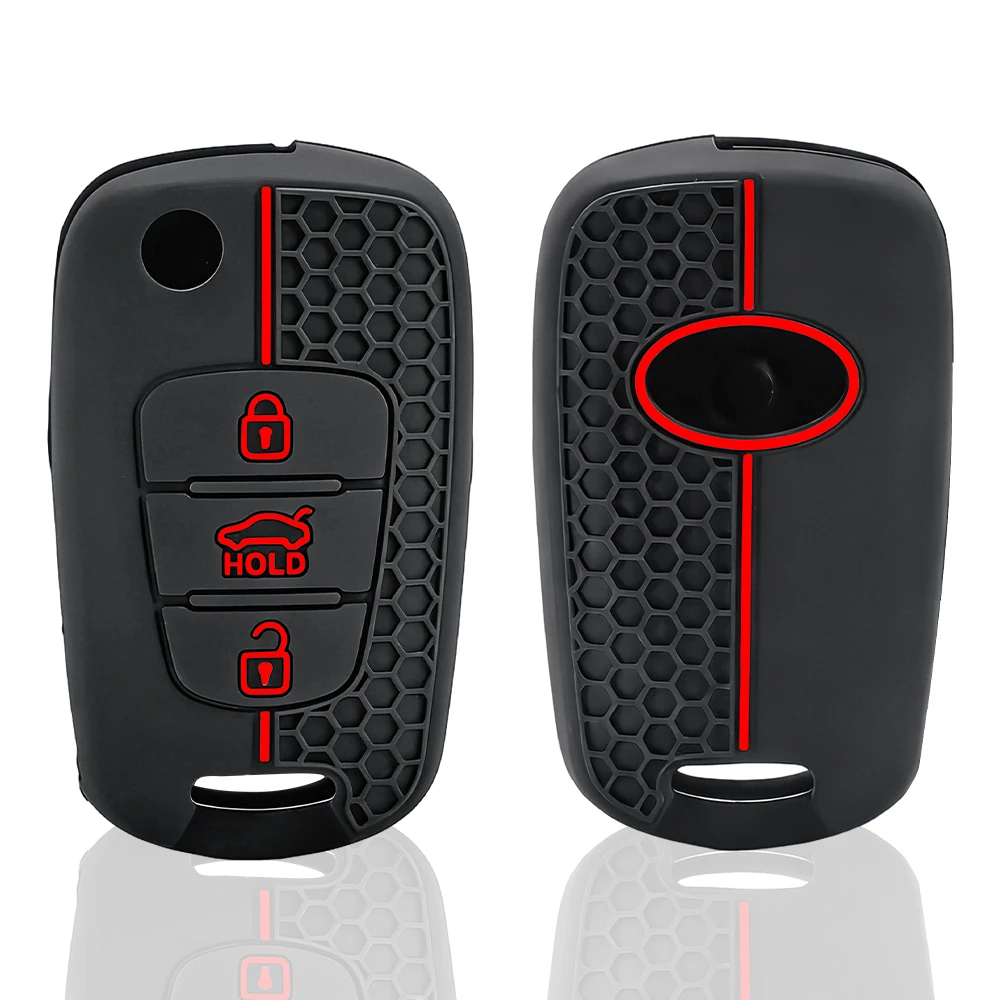 Silicone Key Case Cover For Kia Soul Venga Picanto Rio Sorento Ceed Sportage For Hyundai i20 i30 Veloster ix20 - view 2