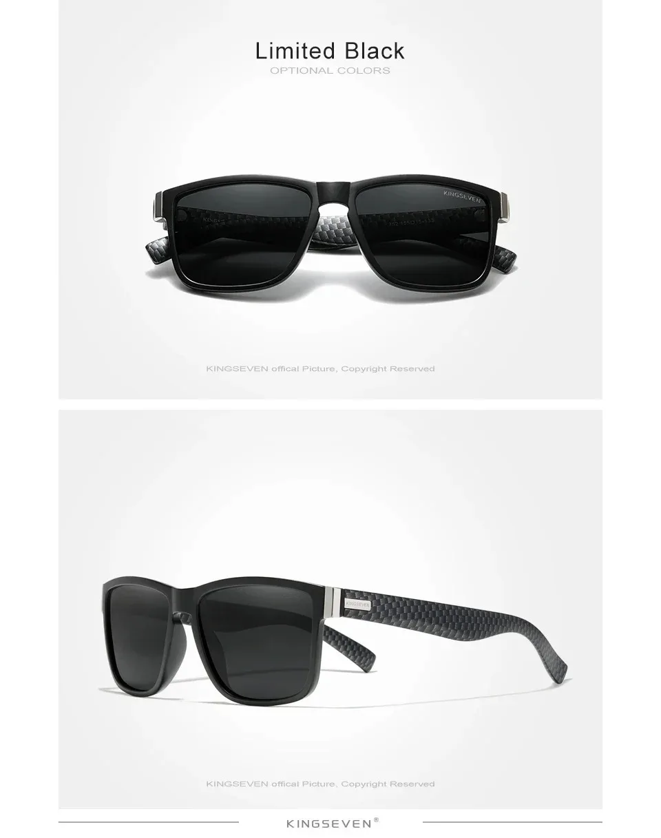 KINGSEVEN Sport Polarisierte Sonnenbrille Männer Frauen UV400 Objektiv Retro Rechteck Fashion Square Rahmen Brille Radfahren Brillen – Detail 9