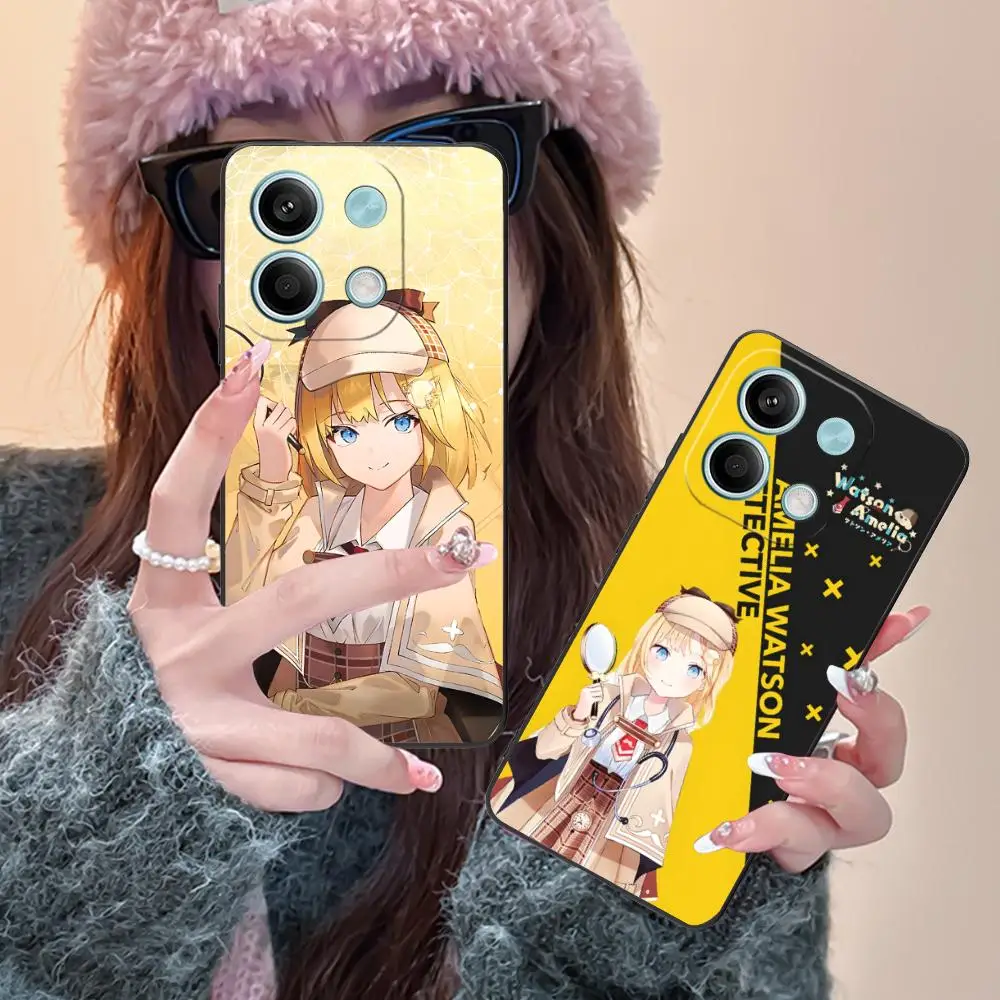 أنيمي أميليا واتسون جراب هاتف ل POCO M6 M5 M4 M3 X7 X6 X5 X4 X3 F6 F5 F4 Pro GT 5G الطباعة الملونة واقية غطاء جميل #4