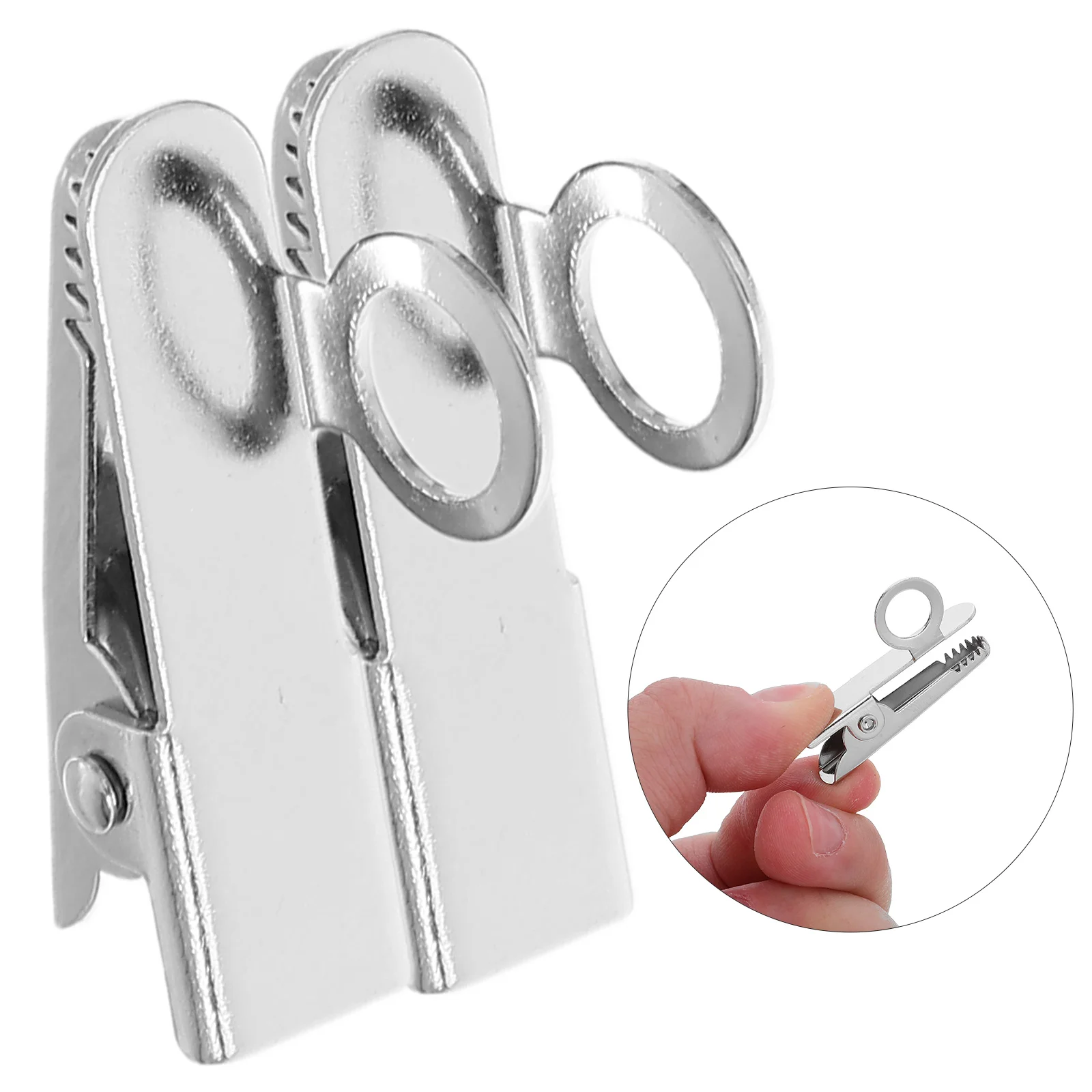 

20pcs Lavalier Lapel Iron Collar Clips Metal Clamps Adjustable Portable Holder For Vlogging Interviews Public Speaking Shirt