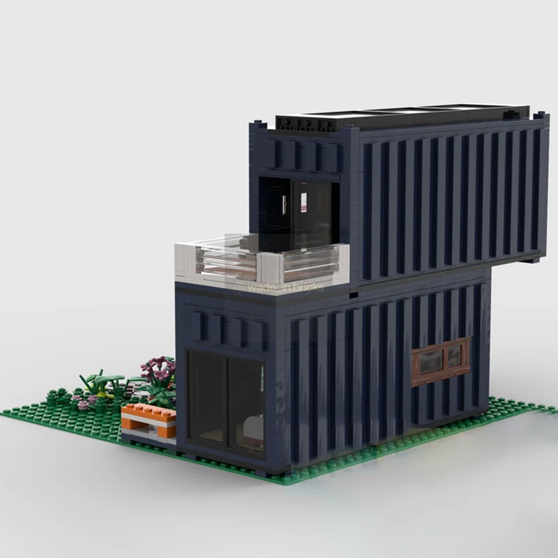 Street View Moc Building Blocks Contenitore sfalsato Modello di casa Tecnologia Mattoni Assemblaggio fai-da-te Regali di giocattoli per la costruzione delle vacanze