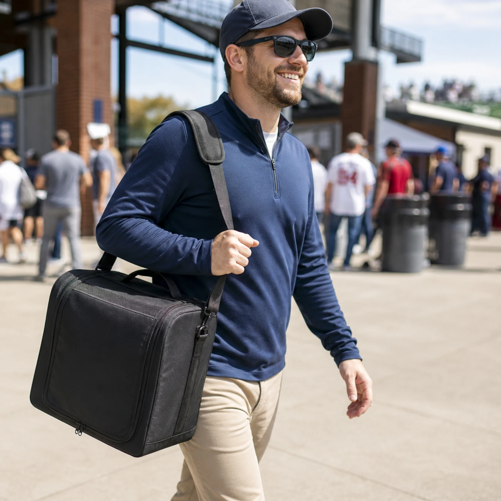 Baseball Cap Travel Case Soft-Sided Baseball Cap Storage Case Hat Organizer Bag Safeguarding Sturdy for Travelers, Closet view 4