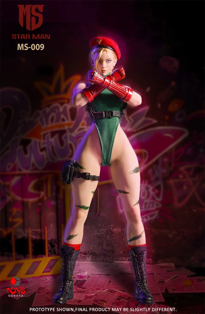 【2024 Q3】STARMAN MS-009 1/6 Cammy Movable Eyes Makeup Body Action Figure 12'' Female Soldier Figurine Full Set Collectible Model