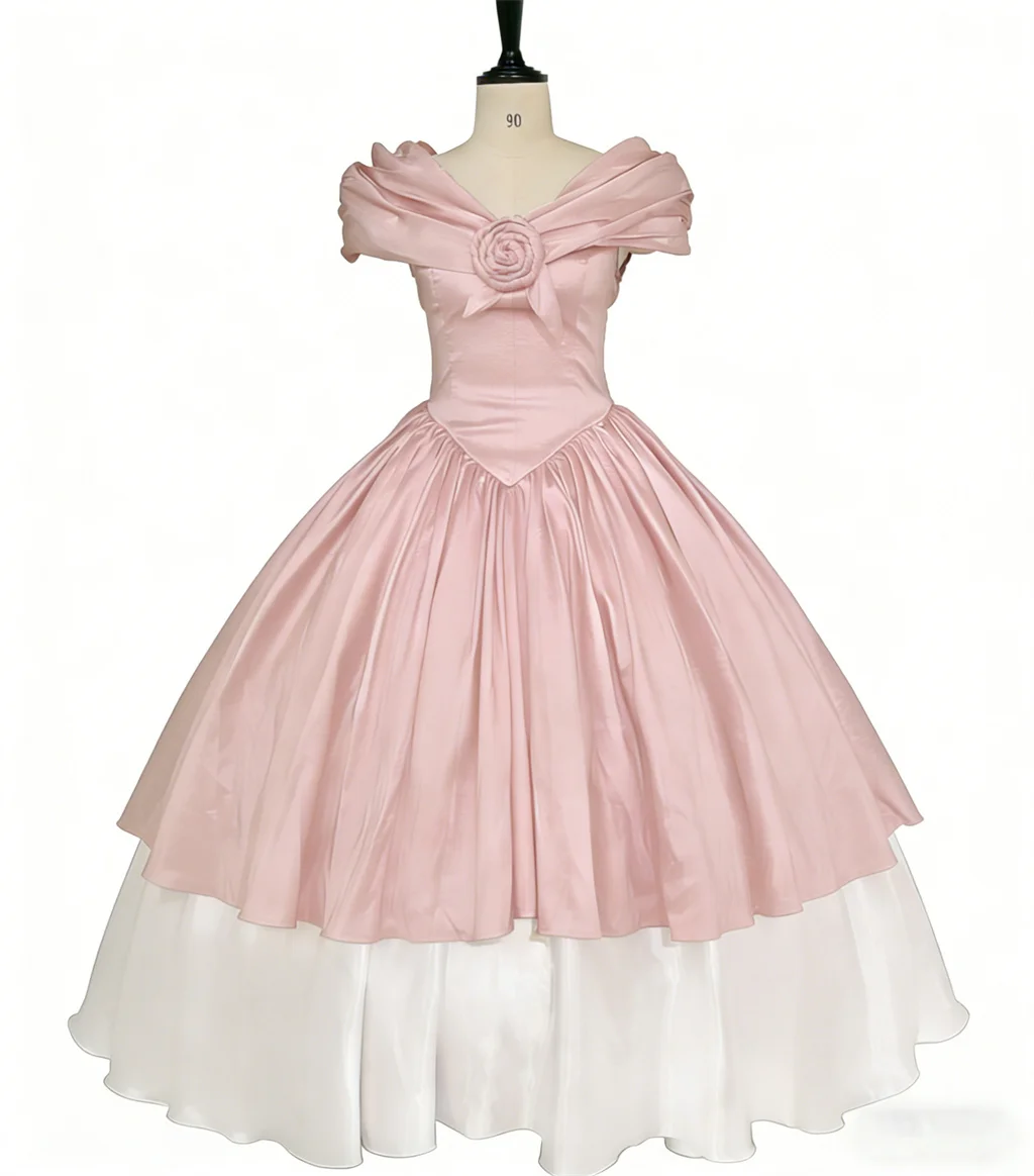 

Princess Cosplay Costume Aurora Pink Princess Dress Women Cinder Fancy Dress Masquerade Carnival Party Performance Ball Gown