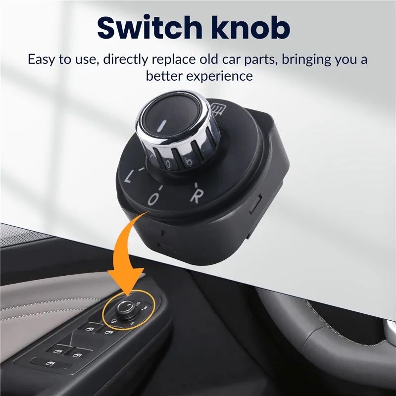 A57E-外装リアサイドミラースイッチ調整ノブ VW ポロ 6R 2011-2016 6RD 959 565B 6RD959565B