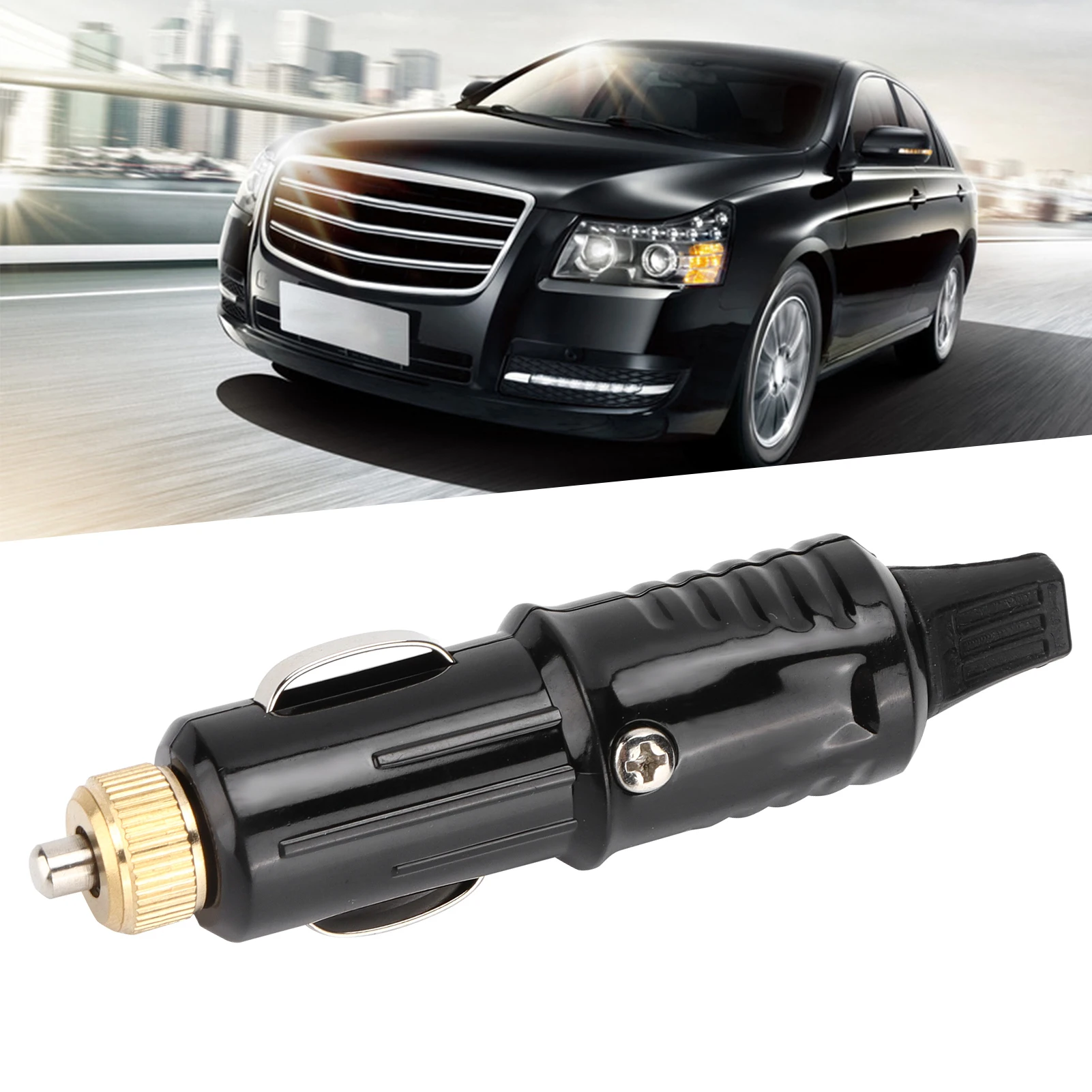 12V Cigarette Lighter Socket Connector For Car Navigation MP3 Refrigerator Electric Fan