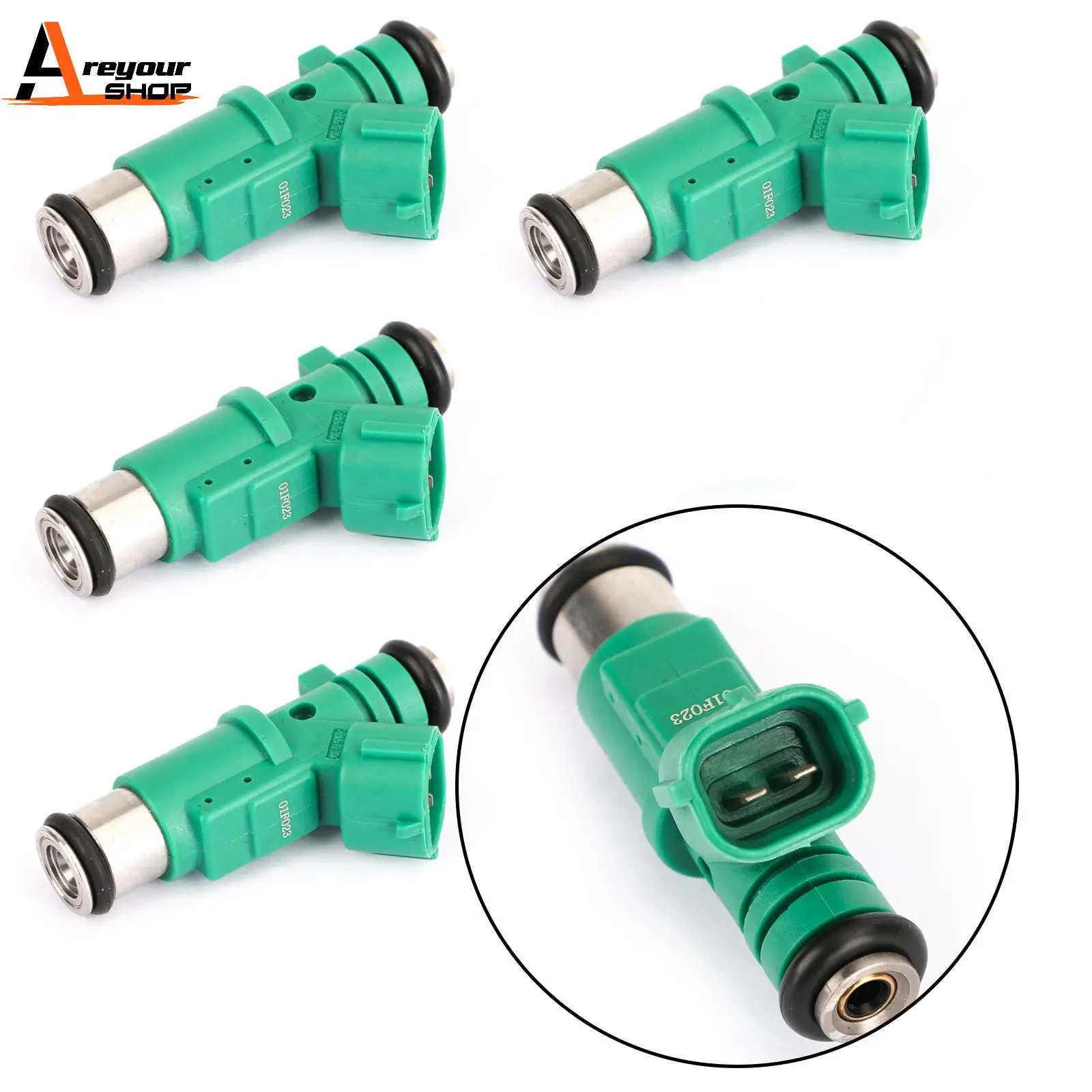 Areyourshop 4pcs Fuel Injector Fit For Peugeot 1007 (KM_) 1.4 54 75 1360 For Citroën C2 (JM_) 1.1 44 60 1124 1984G0 348002 Car