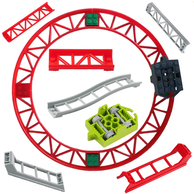 السفينة الدوارة سلسلة اللبنات هيكل السكك الحديدية القوس المنحدر السكك الحديدية المستقيمة الأجزاء الفنية لتقوم بها بنفسك ألعاب أطفال ليجو تكنولوجيك