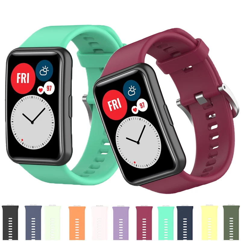 

Silicone Band For Huawei Watch Fit Strap Wrist Band Replacement Bracelet Wristband Soft Correa Accessories for Huawei Watch Fit