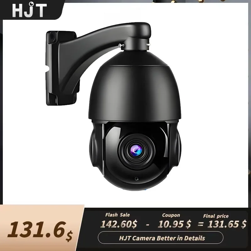 HJT POE PTZ Camera 4K 8MP SO-NY IMX415 IP Camera UHD Dome 30X Auto Zoom Human Tracking Waterproof Two Way Audio IR 80M