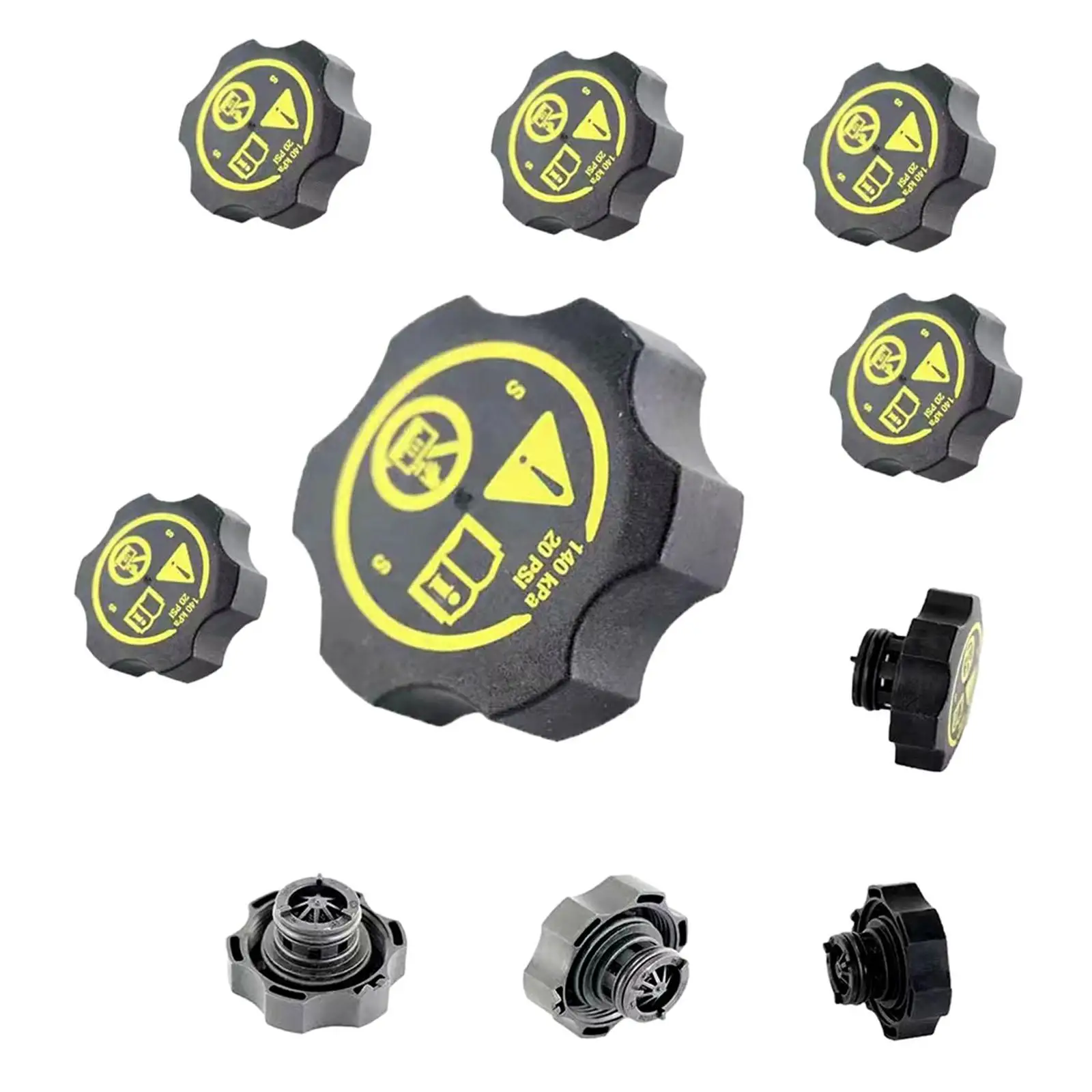 10x 13502353 Radiator Expansion Coolant Tank Cover Sturdy 316702182 6.5x3.5cm