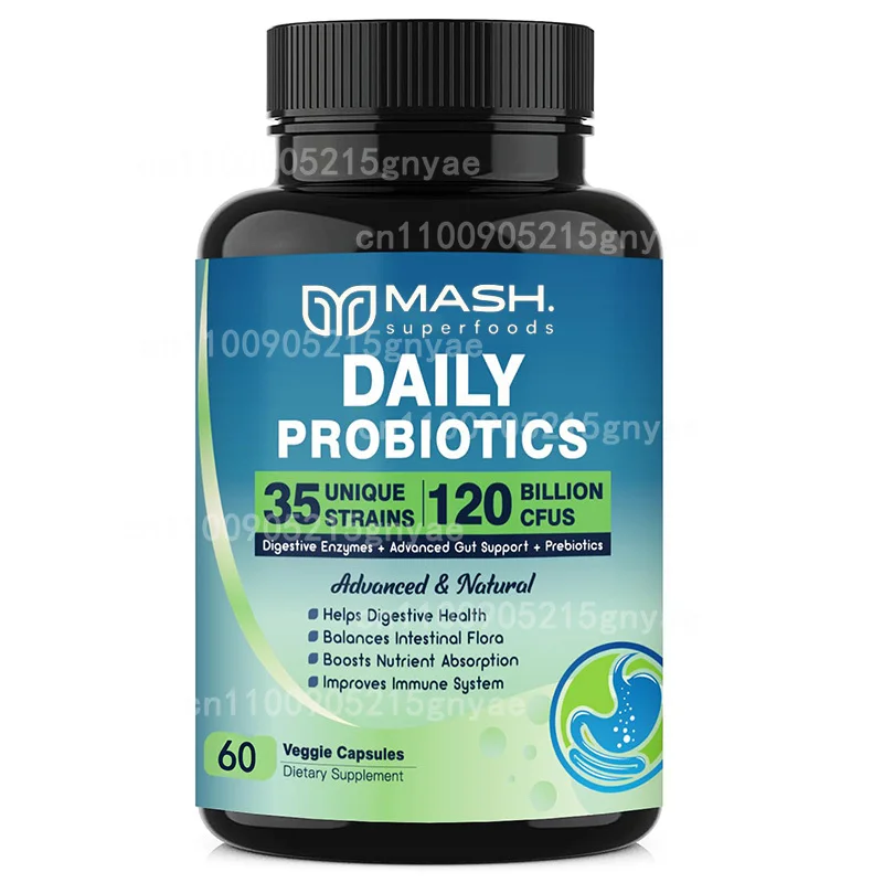 

Probiotic & Prebiotic Digestive Supplement | Active Enzymes (Amylase, Protease, Lipase) - Promotes Digestion