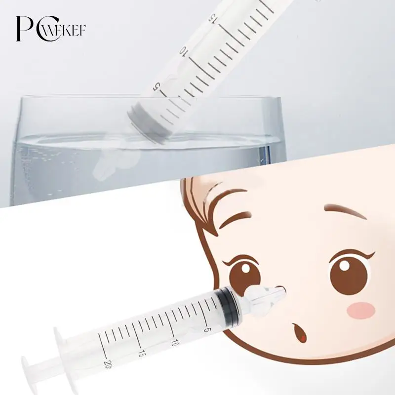 Baby Nasal Aspirator Professional Syringe Nasal Irrigator Baby Nose Cleaner Rinsing Device Reusable Nose Washing 20ml