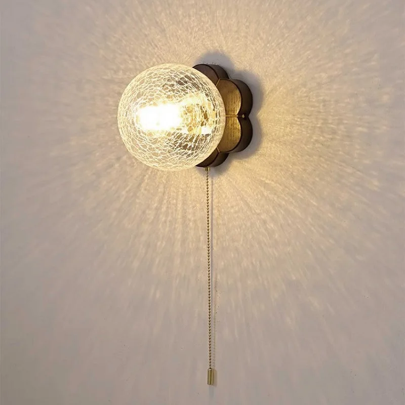 الرجعية الجليد متصدع الزجاج غرفة نوم السرير الجدار مصباح الجوز خلفية مصباح مدخل المدخل الممر المحيطة مصباح #2