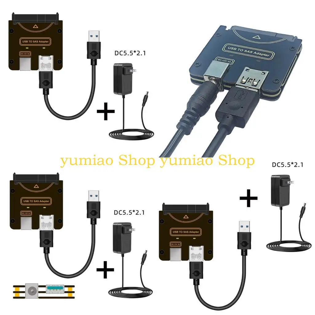587B HDD To USB Processor Cable 12V External Power Supply For Computer Data Transfer