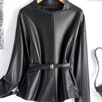 Trench-coat En Cuir Véritable Peau D'Agneau Pour Femmes - Toutes Tailles, Neuf Avec Étiquettes