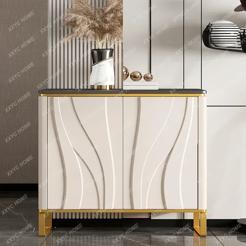 XZ  Entrance Entrance High-End Hallway Shoe Cabinet Modern Minimalist Living Room Sideboard Cabinet Front Door Storage Curio C