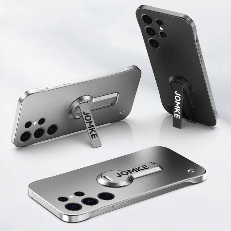 Luxuriöser randloser 360° °   Drehen Halterung Halter Abdeckung Für Samsung S25 S24 S23 S22 S21 S20 FE Ultra Plus Stoßfest Matte PC Fall