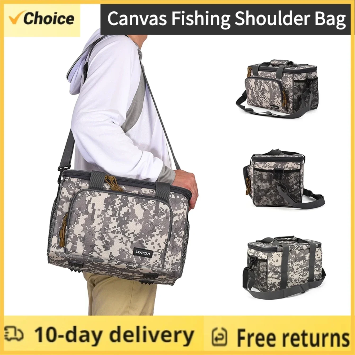 

Men Fishing Fishing Reel Lure Fishing Shoulder Pack Fishing Tackle Fishing Lure Pouch Case