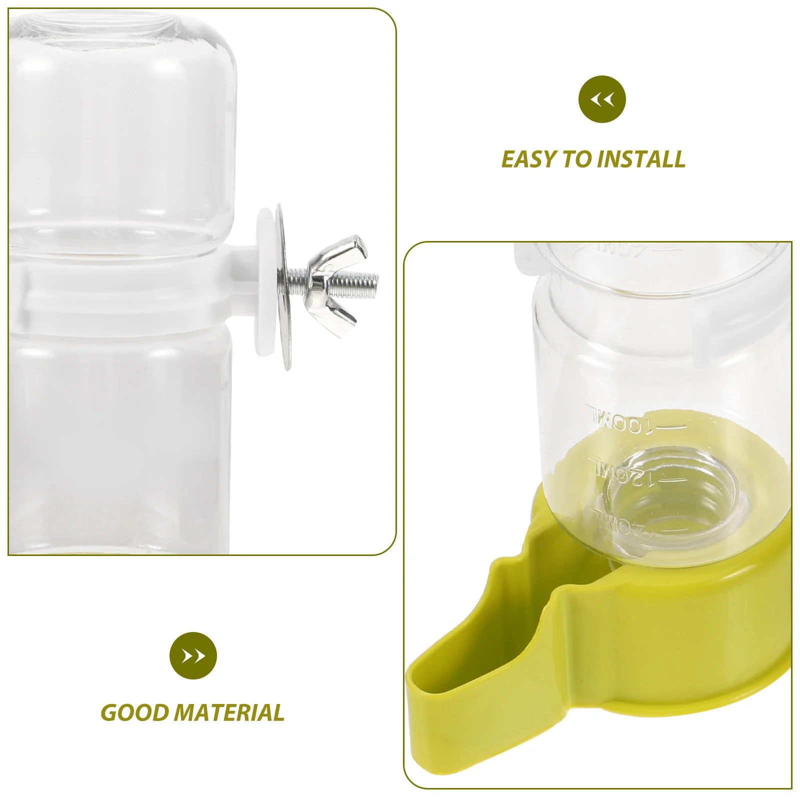 

Reusable Parrot Waterer with Leakproof Design Bird Drinking Accessory Safe Stable Hydration Tool for Avian Pets in